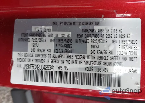 2018 Mazda Cx-5 Touring from USA, damaged, VIN JM3KFBCM2J0428341